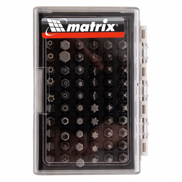 Набор бит с магнитным держателем, CrV. 61шт// Matrix