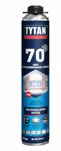 Пена монтажная пистолетная Tytan Professional 70 профессиональная 870мл зима