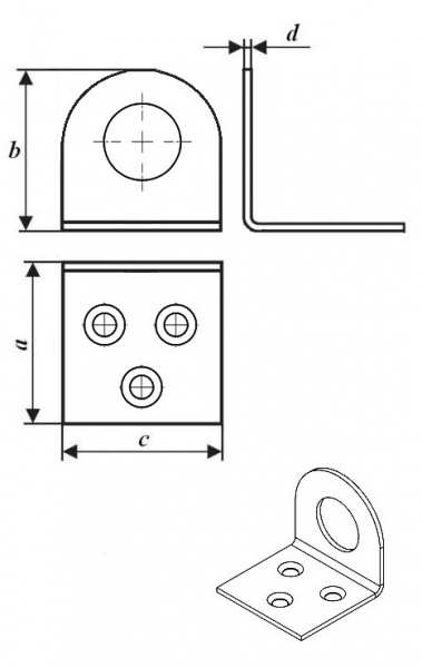 пробой ушко гнутое 3