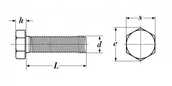 болты с 6 гранной головкой 2