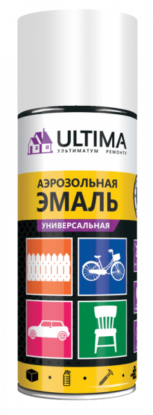 Эмаль аэрозольная акриловая ULTIMA, белый матовый, RAL 9003, 520 мл