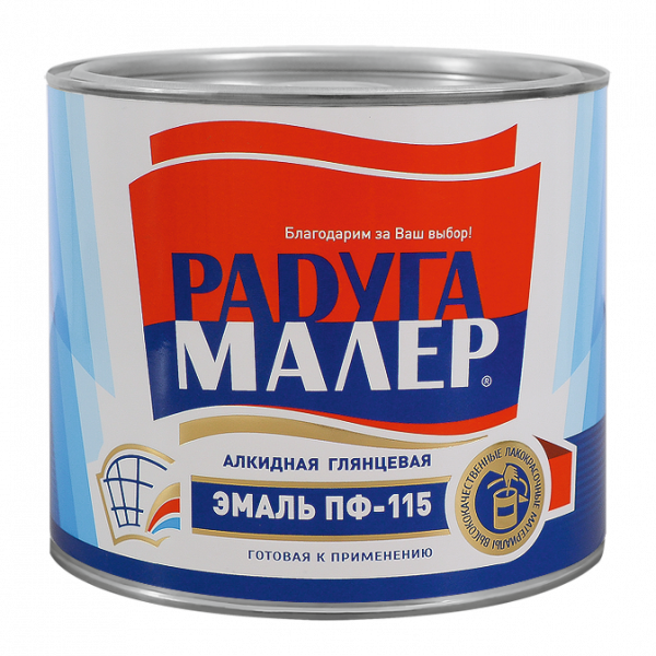 Эмаль ПФ-115 ГОСТ 6465-76 Радуга 0,9 кг черная