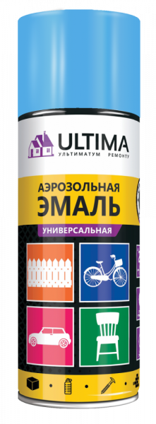 Эмаль аэрозольная акриловая ULTIMA, голубой, RAL 5012, 520 мл