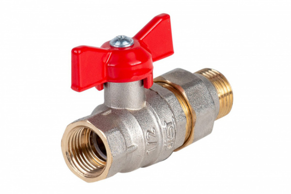 Кран шаровый с американкой  3/4" В-Н (Н342Б) бабочка // DIST