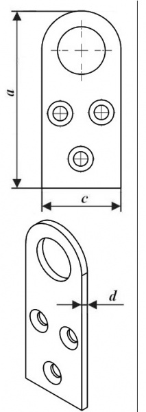 пробой ушко прямое 3