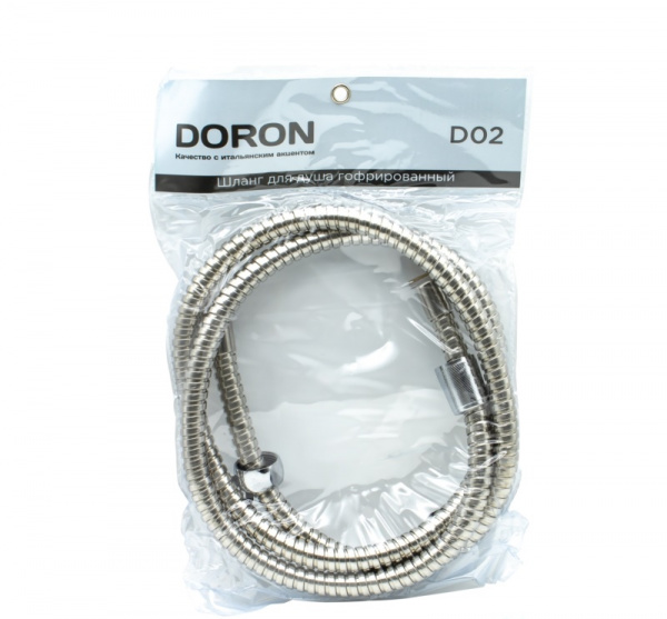 Шланг для душа D02, 150см, рус/имп// DORON