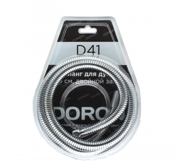 Шланг для душа D41, 150см, имп/имп, блистер, двойной замок// DORON