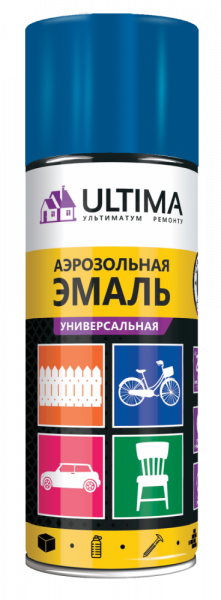 Эмаль аэрозольная акриловая ULTIMA, синий, RAL 5005, 520 мл