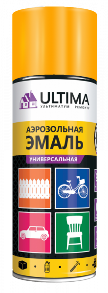 Эмаль аэрозольная акриловая ULTIMA, оранжевый, RAL 2004, 520 мл
